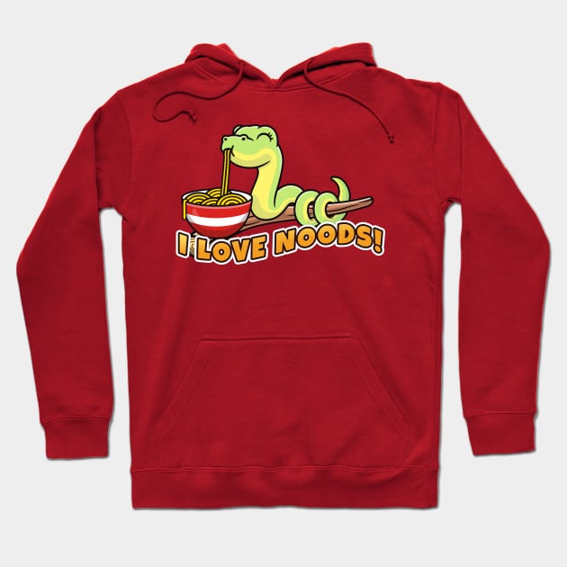 SLURPent say's "I love noods!" Hoodie by Messy Nessie